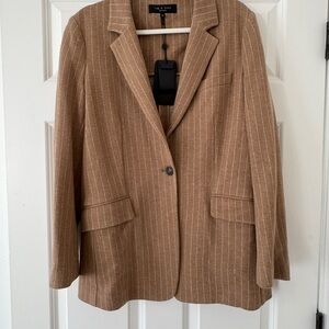 Rag & Bone Camel Stripe Ames Striped Women's Blazer